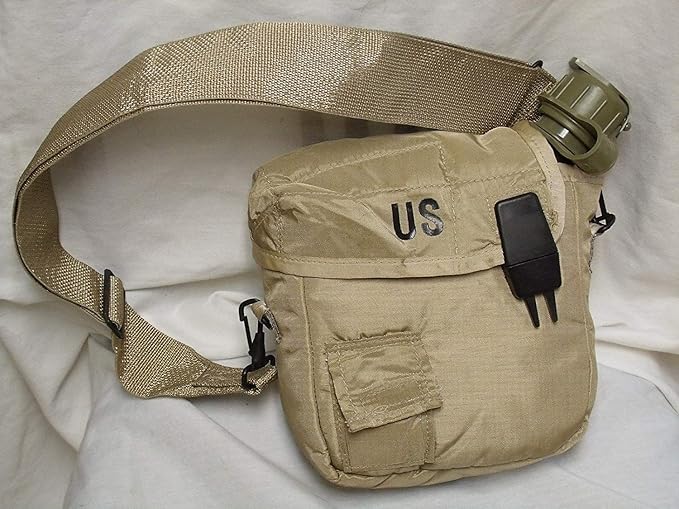 Military issue 2 Quart Water Canteen with New Issue Insulated Carrier and Shoulder Sling